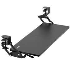 VIVO Black Clamp-on Under Desk Keyboard Tray with Swinging Height Adjustment picture