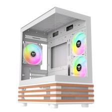 Thermaltake CA-1Z4-00M6WN-WS Micro Atx Argb Pc Case With Wood Accent White picture