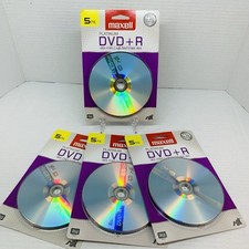 Maxell Platinum Lot Of 4, DVD+R 5 Packs 4.7GB 120 Minutes RW New Sealed 20 Total picture
