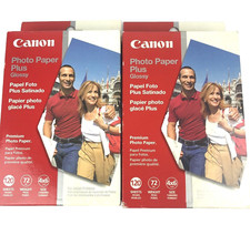  2x packs Canon 4x6 Glossy Photo Paper Plus, 120 Sheets New Sealed 240 sheets  picture