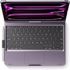 Swivel Keyboard Case for Ipad Pro 11-Inch M5 M4 (2025 2024) Purple | 360° Rotata picture