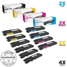 LD 10pk Comp Toner for Dell C3760 C3765 331-8429 331-8432 331-8431 331-8430 picture