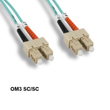 Kentek 6.56ft/2m OM3 SC to SC 10Gb Multi-Mode Fiber Optic Cable 50/125 Duplex picture