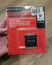 NOS INTEREX Universal Mac Monitor / Video Adapter HD15 to DB15 VGA Vintage NEW picture