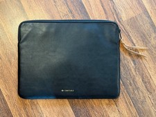 Comfyable Slim Laptop Sleeve 13-inch PU Leather Water Resistant Case Black picture