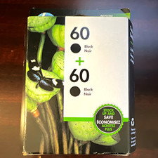 HP 60 Genuine Original Black Inkjet Ink Cartridges 2-Pack Twin Pack picture