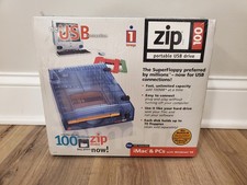 Brand New NIB Sealed NOS Vintage Iomega Zip 100 Portable USB Drive, MAC & PC picture