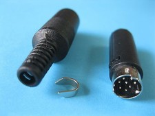 10 pcs Standard Mini DIN Plug 8 Pin Male Connector with Plastic Handle New picture