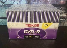 Maxell DVD+R 20 Pack New Sealed  4.7 GB 4X max 120 Minutes SP Mode picture