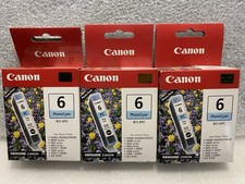 3 Genuine Canon BCI-6PC Photo Cyan Ink Cartridge for PIXMA & BJC Printers picture