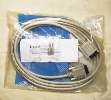 L-COM CS2N9MF-10 NEW DB9 MALE FEMALE CABLE 10' STRAIGHT 9 CONDUCTOR LT GREY picture
