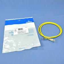 Leviton 5D460-3Y Yellow Cat5e 3ft Ethernet Cable Data Patch Cord Network Booted picture