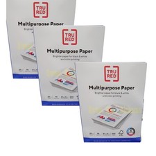 3 Reams, 1500 Pages, TRU RED 8.5 X 11 Multipurpose Paper, 20 Lbs., 96 Brightness picture