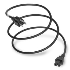 15 Pack of NEMA 5-15P to C15 13A 125V 16/3 SJT Power Cord - Black - 2ft picture