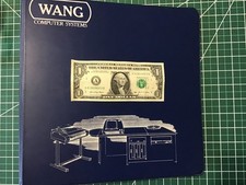 WANG 3-Ring Binder.  WANG Computers / WANG Labs.  Hard cover 3-ring BINDER. picture