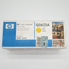 Genuine HP 309A Q2672A Yellow Toner Cartridge LaserJet 3500 3550 New Sealed picture