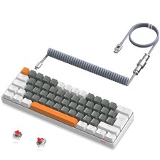 ZIYOULANG T60 Mechanical Gaming Keyboard 60% Red Switch 62 Keys Bee Japan Import picture
