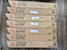 Lot of 7 Genuine RICOH MP C5502 MAGENTA Toner Cartridge [EDP Code: 841681] picture