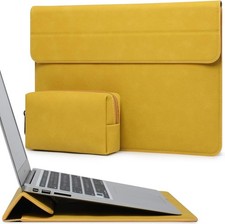 Sleeve for 13.3-14 Inch Laptop with Stand Feature, Olive Yellow picture