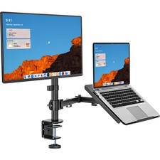 Soporte para monitor y bandeja para computadora portátil totalmente ajustables picture