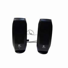 Logitech S-120 - 4.4 Watt 2.0 Stereo Speakers Black For PC or Mac TESTED WORK picture