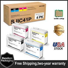 SJIC41P Ink Cartridge With Chip For Epson ColorWorks CW-C4000 (4 Pack BK/C/M/Y) picture