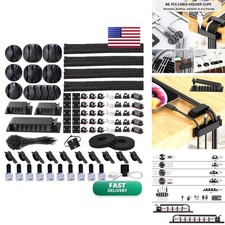 N NOROCME 192 PCS Cable Management Kit 4 Wire Organizer Sleeve picture