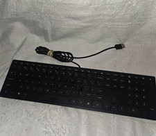 HP Slim Wired USB Keyboard Black English QWERTY w/ Multimedia Integration picture