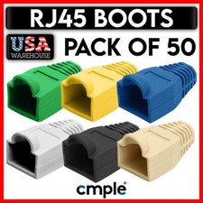 50 Pack Cat5e Cat6 Boots Ethernet Cable End Cap Grip Network RJ45 Connector Boot picture