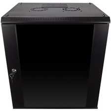 12U Glass Door Server Rack with Cooling Fan & Locks picture