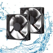 12V Moisture-proof Fan 120Mm 2-Pack High Speed 12 Volt Dc 2Wire 3Pin E picture
