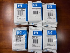 Lot 6 Genuine HP 56 57 C6656A C6657A 1 Black 5 Tri-Color Ink Cartridges Expired picture
