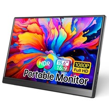 Portable Monitor 15.6 Inch 1080P Ultra-Slim Travel Monitor with Kickstand picture
