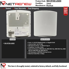 901-R730-US00 Ruckus R730  Wireless Access Point w/ Celling Clips picture