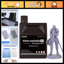 Water Washable 3D Printer Resin 2.0 - Low Viscosity, High Precision, 2000g, Grey picture