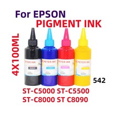 4X100ML Premium Pigment refill 542 ink Workforce Pro ST C5000 C5500 C8000 C8090 picture