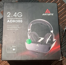 ARTISTE ADH300 2.4GHz RF Stereo Wireless Over-Ear Headset, Adjustable, Black picture