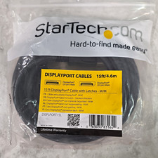 StarTech.com 15ft DisplayPort Cable M/M Latching Black DISPLPORT15L picture