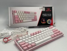 Redragon MCK617 Fizz 60% Compact RGB Wired Mechanical Keyboard - White/Pink picture