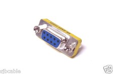 9 Pin RS-232 DB9 Female to Female F Serial Cable Gender Changer Coupler Adapter picture