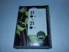 NEW exp 03/18 Genuine HP 21 Black Ink Cartridge twin pack blk cartridges C9508FN picture