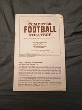 VIntage 1983 Avalon Hill COMPUTER FOOTBALL STRATEGY Manual  TRS-80 NFL picture