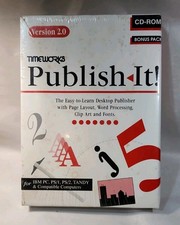 Timeworks Publish-It Version 2.0 CD-ROM Desktop Publisher IBM PC Software 1992 picture