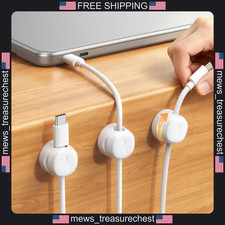 Magnetic Cable Clips 6 Pack, 360° Rotating Base, Fits All Cables picture