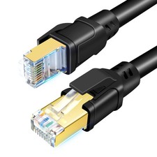 2 PCS 1.5ft CAT 8 Ethernet Cable 40Gbps 2000MHz Network Patch Cord Black picture