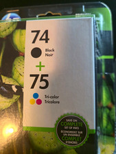 HP Genuine 74/75 Ink Cartridges Combo Pack Black/Tri-Color CC659FN D4260 picture