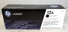 HP 12A Q2612A Black Toner Cartridge LJ 1010 3055 Genuine New Sealed Bag Open Box picture
