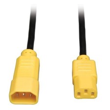 Tripp Lite P005-006-YW Power Cord 6ft C13 C14 15A 250V Black Yellow picture