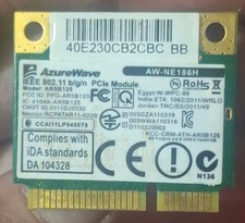 Genuine AzureWave AW-NE186H mini PCI Express(PCIe)module 802.11 b/g/n WiFi Card  picture