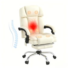 Massage Office Chair 6 Point Heat Ergonomic Reclining PU Leather HOMREST picture